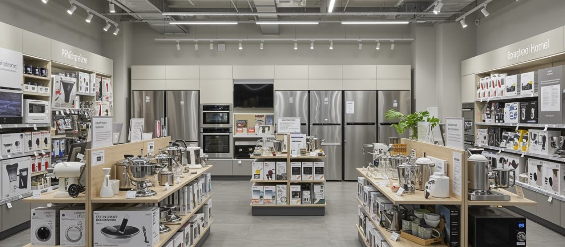 A,Modern,Retail,Store,Interior,Showcasing,A,Wide,Range,Of
