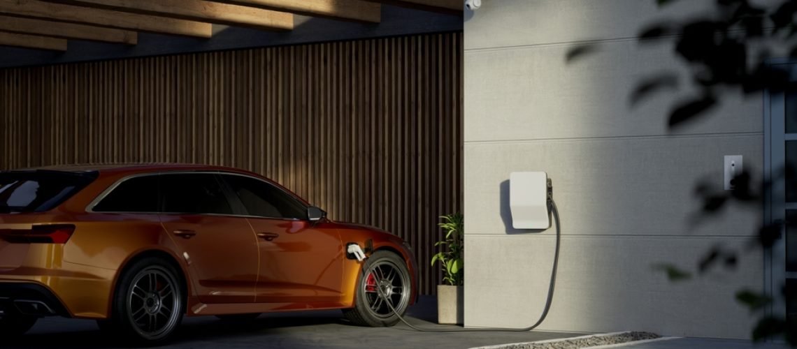 Generic,Electric,Vehicle,Ev,Hybrid,Car,Is,Being,Charged,From