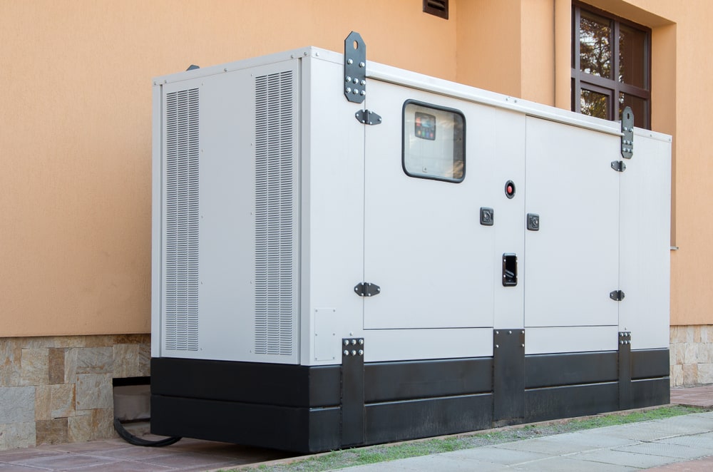 Emergency electricity generator featuring an internal combustion engine to provide reliable power in New Orleans.